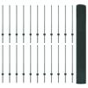 vidaXL Fence with Post Green 3.28 x 164.04 ft Steel and PVC