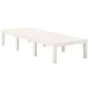 vidaXL Sunlounger White Plastic 76.8 x 25.6 x 12.6 in