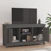 vidaXL TV Cabinet Grey Solid Pine Wood Medium TV Cabinet Rectangular