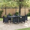 vidaXL Garden Dining Table Anthracite 78.74 x 39.37 x 28.74 in
