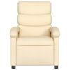 vidaXL Massage Recliner Chair Cream Fabric (100% polyester), metal, plywood