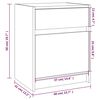 vidaXL Bedside Cabinet White Solid Pine Wood Medium Bedside Cabinet