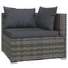vidaXL Garden Lounge Set Grey PE rattan 8 Piece Modular