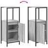 vidaXL Bathroom Furniture Set with Shelf 5 pcs Grey sonoma and Black