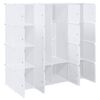 vidaXL Storage Cube Organizer White Polypropylene Large Modular