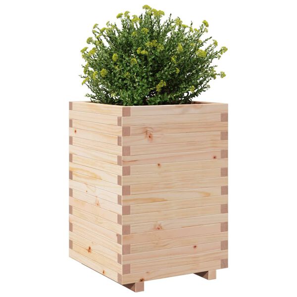 vidaXL Garden Planter Natural Wood Solid pine wood Medium Durable
