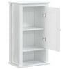 vidaXL Bathroom Wall Cabinet White Solid pine wood, engineered wood, metal