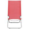 vidaXL Beach Chair Set of 2 Red Oxford fabric with PE coating, steel