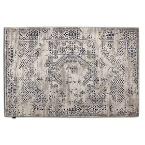 Dutch Lifestyle Rug Grey and Blue Polyester and Cotton Large Durable