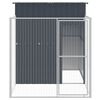 vidaXL Dog House Anthracite Galvanized Steel 65 x 98.8 x 71.3 in Durable