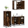 vidaXL Bathroom Furniture Set Smoked Oak Engineered wood, metal, glass