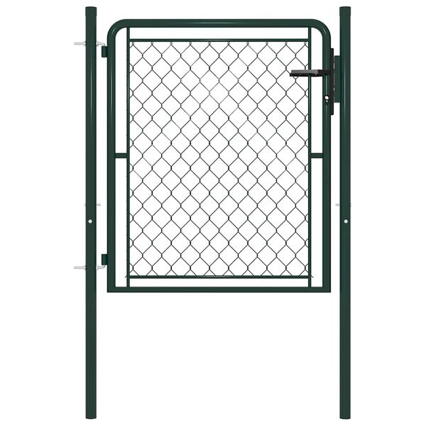 vidaXL Garden Gate Steel 39.4x29.5" Green