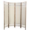 vidaXL Folding 4-Panel Room Divider Bamboo and Canvas 63"