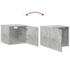 vidaXL Slim Storage Cabinet Concrete Grey Engineered Wood Slim