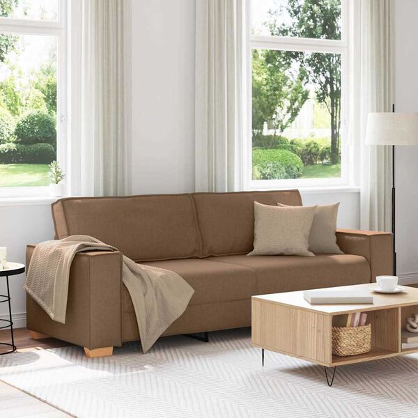 vidaXL Sofa Brown 86.61 x 30.71 x 33.07 in Fabric