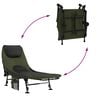 vidaXL Fishing Bed Green Steel Standard Foldable Fishing Bed