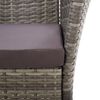 vidaXL Garden Chair Set of 2 Grey and dark grey