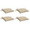 vidaXL Pallet Cushion Set of 4 Beige Oxford fabric (100% polyester)