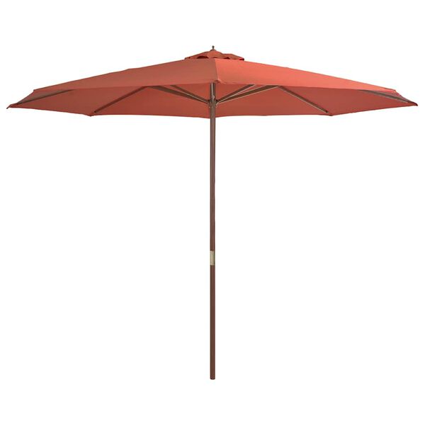 vidaXL Garden Parasol Terracotta Polyester Large UV-resistant materials