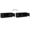 vidaXL TV Cabinet Black Oak 40.16 x 13.78 x 14.37 in Engineered Wood