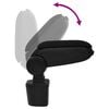 vidaXL Car Armrest Black 5.7"x12.4"x(11.8"-18.9") ABS