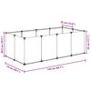 vidaXL Animal Cage Black PP plastic panels, steel frames