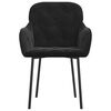vidaXL Dining Chair Set of 2 Black Velvet (100% polyester), metal, plywood