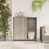 vidaXL Storage Cabinet with Door Light Grey 100 x 36 x 102 cm Rattan
