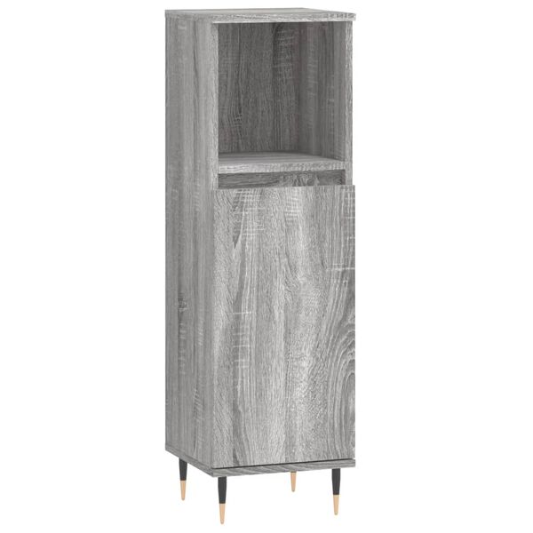 vidaXL Bathroom Cabinet Grey Sonoma Engineered Wood Tall