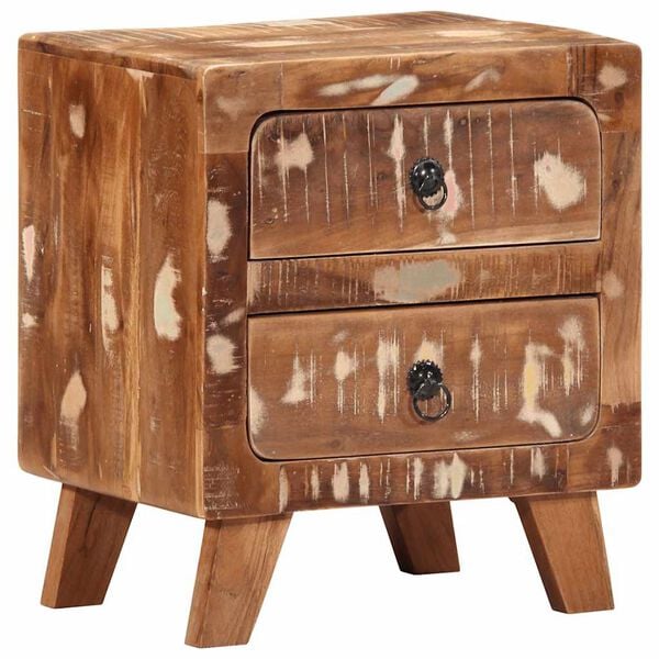 vidaXL Bedside Cabinet Multicolour Solid reclaimed wood Small