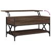 vidaXL Coffee Table Brown Oak Engineered Wood and Metal Large