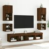 vidaXL TV Wall Cabinet Brown Oak Engineered wood Compact TV Wall Cabinet