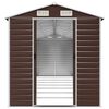 vidaXL Garden Shed Brown Galvanized Steel Large Durable Garden Shed