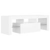 vidaXL TV Cabinet White Engineered wood Medium TV Cabinet Rectangular