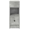 vidaXL Bedside Cabinet Concrete gray Engineered wood Small