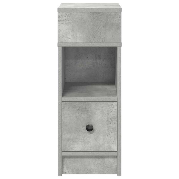 vidaXL Bedside Cabinet Concrete gray Engineered wood Small