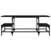 vidaXL Coffee Table Black Engineered wood 19.9 x 39.4 x 15.7 inches