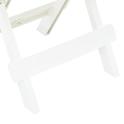 vidaXL Folding Patio Table White 17.7"x16.9"x19.7" Plastic