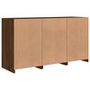 vidaXL Sideboard Brown Oak Engineered Wood, Glass Medium Sideboard