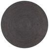 vidaXL Area Rug Dark Grey Braided Jute 47.2 in Durable Area Rug