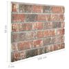 vidaXL 3D Wall Panels with Dark Brown & Gray Brick Design 10 pcs EPS