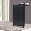 vidaXL Wardrobe Black Sheet Metal 35.4x15.7x70.9 in Wardrobe