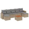 vidaXL Garden Sofa Set Mix Beige PE Rattan Large Modular