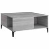 vidaXL Coffee Table Grey Sonoma Engineered Wood, Metal 31.5 in