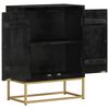 vidaXL Sideboard Black and Gold Solid mango wood Medium Sideboard