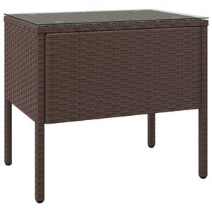 vidaXL Side Table Brown PE rattan Compact Durable Side Table