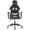 vidaXL Gaming Chair Black and White Fabric