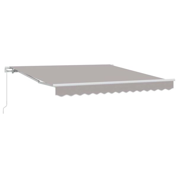 vidaXL Awning Manual Light Grey 118.11 x 98.43 x 64.96 in Polyester