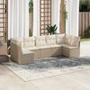 vidaXL Garden Sofa Set Beige, Cream White