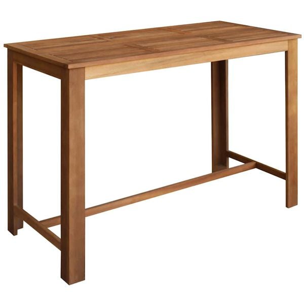 vidaXL Bar Table Natural wood Solid acacia wood 59.1x27.6x41.3 in